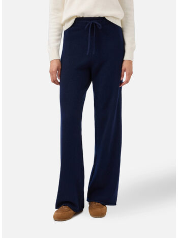 PANTALONI PALAZZO CAMBON IN PURA LANA, 00063I 62NIGHTBLUE, small