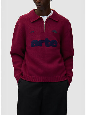 MAGLIONE MEZZA ZIP, 602 BORDEAUX, small