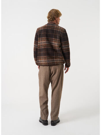 CARDIGAN PINO WOOL, BROWN, small