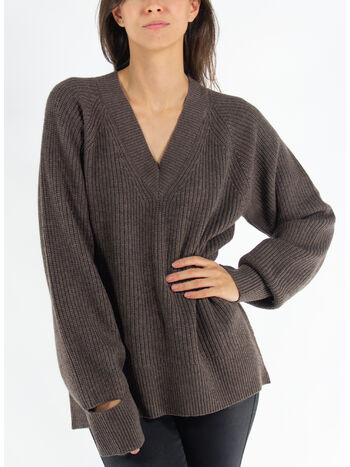 PULLOVER FENNY KNIT, DARK CHOCOLATE, small
