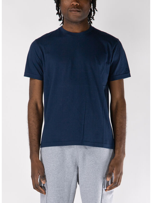 T-SHIRT A MANICA CORTA CON LOGO RICAMATO, 00134H 61 EMB, medium