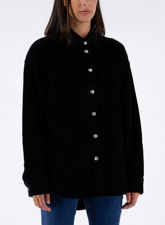 CAMICIA IN VELLUTO A COSTE OVERSIZE, BEHCKBLACK, small