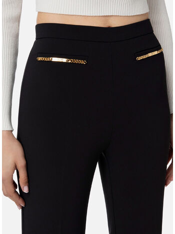 PANTALONE CON MORSETTI, 110 NERO, small