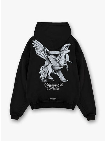 FELPA HOODIE ELEGANCE IN MOTION, 01 JET BLACK, small