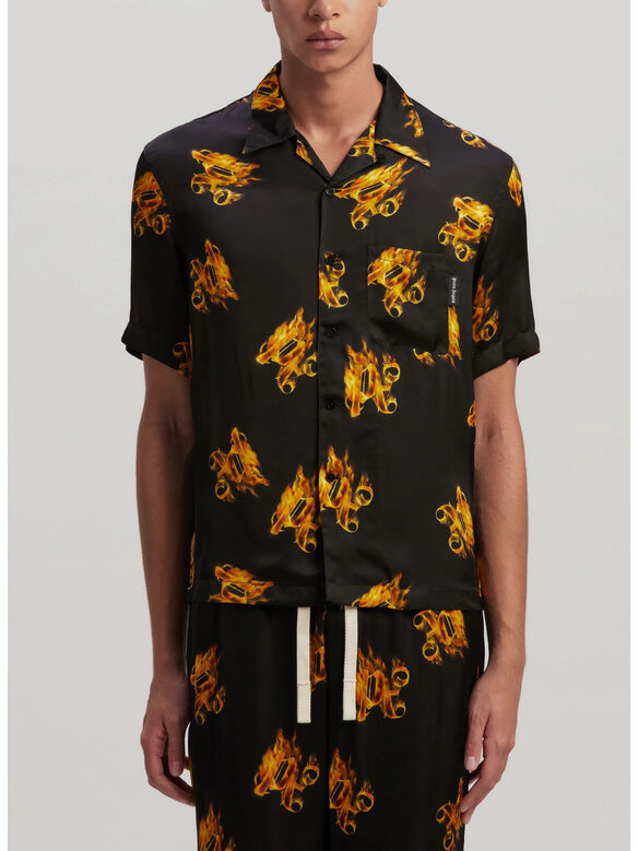 CAMICIA BURNING MONOGRAM, 1076 BLACK GOLD, medium