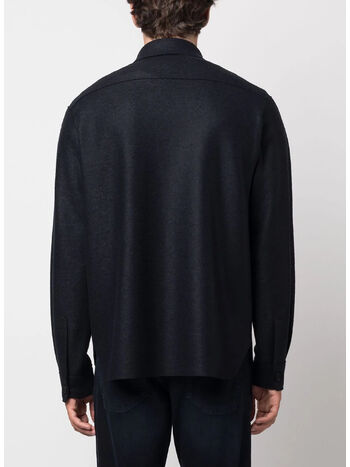 GIACCA CAMICIA PRESSED, 358 NAVY BLUE, small