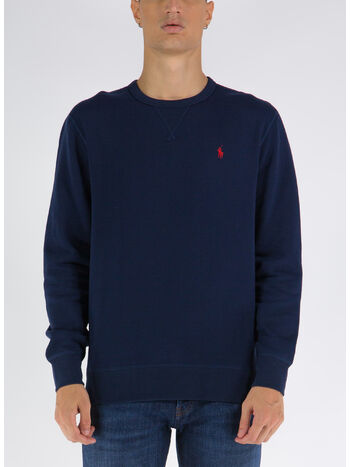 FELPA GIROCOLLO CON LOGO RICAMATO, CRUISE NAVY, small