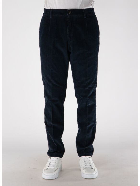 PANTALONE IN VELLUTO MITTE, 524 BLU, medium