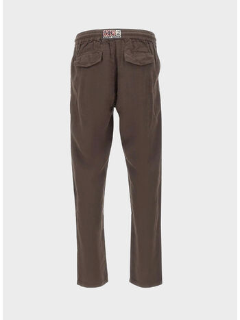 PANTALONE CALAIS, 00920L LINEN 18H DARK BROWN, small