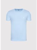 T-SHIRT A MANICA CORTA IN JERSEY DI COTONE, OFFICE BLUE, thumb