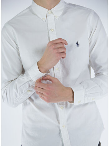 CAMICIA A MANICHE LUNGHE, 002WHITE, small